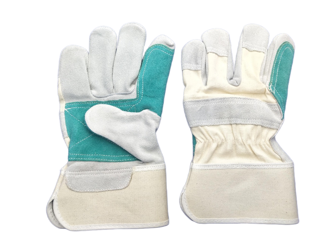 Natural Split Leather Double Palm Canadian Gloves