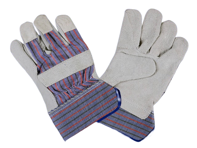 Natural Split Leather Canadian Gloves — Ultra (Purple Striped)
